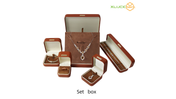 XY-JB10-41 pu leather necklace ring bracelet pendant box