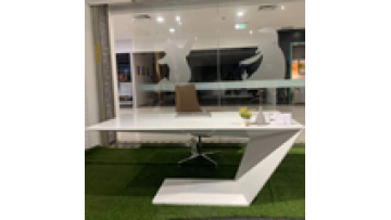 Mini Modern Simple Style White Glossy Executive Manager Home Computer Desk Boss Office Furniture1