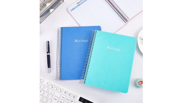 Hardcover twin ring meeting notebook