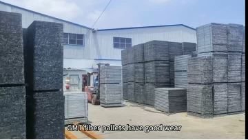 Black and white fiberglass brick machine pallet