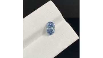 lab grown blue diamond ring