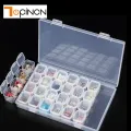28 Slots Plastic Craft Nail Art Rhinestone Storage Box Organizer Containers Jewelry Beads Diamond Painting Box Organizer Holder