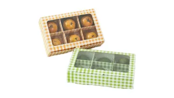 Customized 4, 6, 9 Hole Wedding Christmas Cake Packaging Box with Windows1