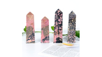High Quality Natural Crystal Tower  Rhodonite Obelisks Crystal Point for Decoration1