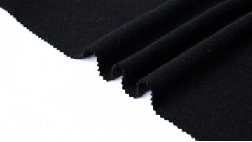 Black Beige Light Weight Wool Cotton Polyester Blend Fabric for Dress Coat Hoodie