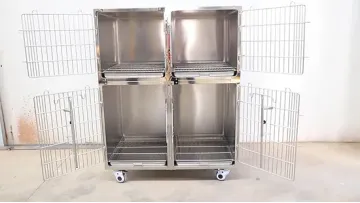 Dog Stainless Steel Pet Veterinary Clinic ICU Oxygen Pet Cage for Veterinary1