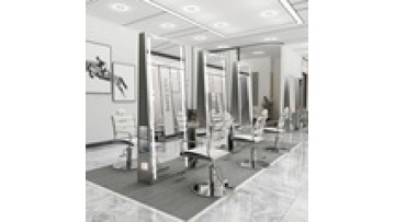 Single double-sided Barber shop Free sample Explosion proof lenses floor hairdressing led makeup beauty salon mirror1