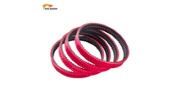 Wear Resistant Red Rubber Vacuum Punching Hole Endless Film Pull Timing Belt1