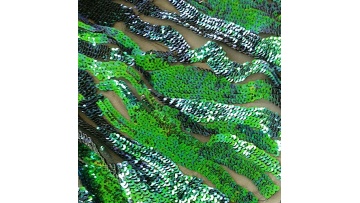 2021 new black mesh fabric colorful stripes sequins sequins mesh evening dress fabric1