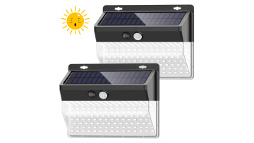 New 206 LED outside lighting wall mounted motion sensor lamparas solares 270 degree IP65 waterproof solar sensor wall light1
