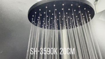 8inch 20cm Plastic Bath Ceiling Top Overhead Rain Shower Head with Adjustable Ball1