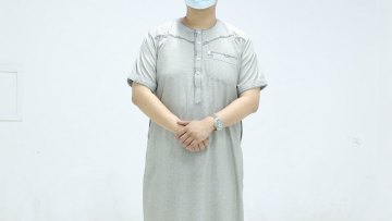 High quality stand thobe  dubai muslim men islamic clothing1