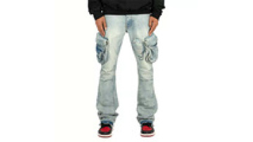 Flared Denim Jeans Pants For Men Custom Designer Vintage Washed Multi Pockets Cargo Men Flared Jeans1