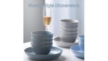the Serene Beauty of Norwegian Sky Glaze Tableware