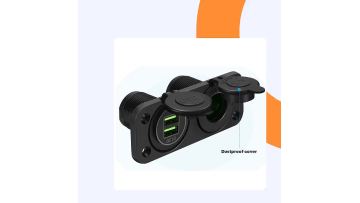 Retractable Socket Outlet Mobile Phone and 2 USB DC Socket With Motorcycle USB Charger and Switches Electrical1