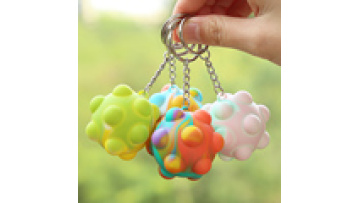 2022 Newest 3D Ball Shape Push Fidget Toy Mini Keychain Play Keychain Big Fidget Toys1