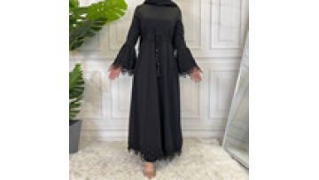 Latest Wholesale Eid Black Abaya Dubai Muslim Dresses New Dress Muslim Women1
