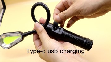 300lumens COB white +red  Flexible 360 adjustable rotary bending USB charging magnet multi working lamp table inspection lamp1