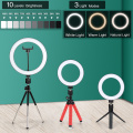 16/26cm Photography Light LED Selfie Flash RingLight Desktop Dimmable Camera Phone Ring Lamp For Makeup Video Live Photo Studio