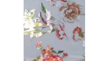 For dress ivory poly mesh with colorful foil print fabric soft touch1