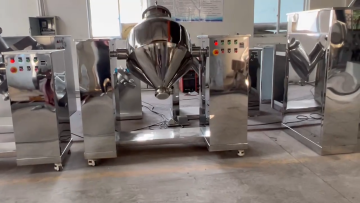 W shape double cone rotating drum blending mixer for powder mixing machine for detergent/egg cosmetic powder1