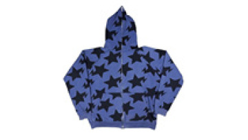 Custom Logo Sports Sweatshirt 100% Cotton Casual Star Print Hip Hop Graffiti Full Zip Up Hoodie1