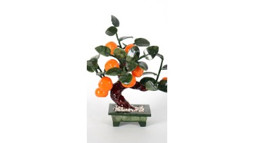 Wholesale Natural Jade Stone Bonsai Crystal Reiki Tree Crystal apple Tree  for Home Decoration1