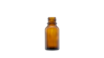 15 ml Amber Glass Boston Round Dropper Bottle With 18/410 Neck