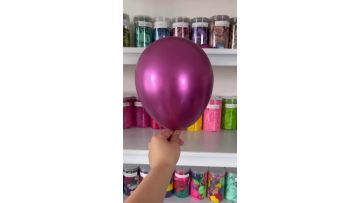 chrome fuchsia balloons