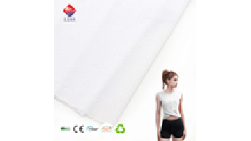 OEM Sportswear Fabric 100% Polyester Plain Dyed Eyelet Knitted Mesh Fabric for Soccer Basketball Jersey1