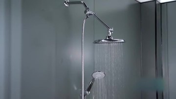 Shower Head Combo,10 Inch High Pressure Rain ShowerHead with 11 Inch Adjustable Extension Arm and 5 Settings Handheld Showerhead1
