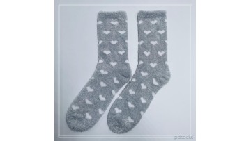 grey heart cosy sock 