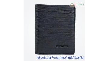 Classic Men’s Textured Genuine Leather Bifold Wallet