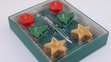 High Quality Custom Notebook And Luxury Christmas Soy Wax Scented Candles with Gift Set Box1