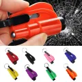 Car Safety Hammer Spring Type Escape Hammer Window Breaker Punch Seat Belt Cutter Hammer Key Chain Auto Accessories New 2020