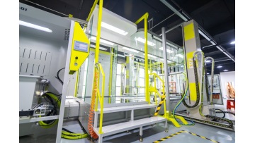 Tempered glass powder coating booth 
