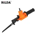 HILDA Cordless Reciprocating Saw Metal Cutting Wood Cutting Tool Electric Drill Attachment With Blades Power Tool