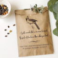 Custom cardinal souvenir bag - bird food bag (not filled) - Funeral gift - day of death - condolence - funeral supplies