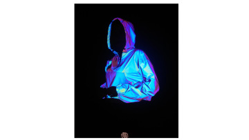 Crop Rainbow Reflective Windbreaker Jacket