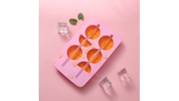 LD-C0106 DIY Hot sale fruit Lemon  Shape Silicone Ice Cube Tray with Straws1