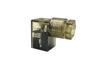 DIN43650C AC DC Brown MPM 9.4mm IP65 2P+E 3P+E Solenoid Valve Coil Connector With LED DIN 43650C DIN 43650 Type C1