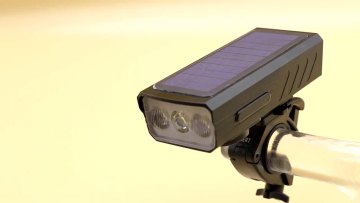 New 3T6 solar charging bicycle light type-c 5 modes IPX5 biuilt-in 2000mAh bike lantern with warning horn1