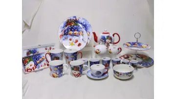Christmas Dinner Sets, Ceramic Tableware Dinner Set/Plates/Bowls/Teapot/Tray/Tea Cup/Coffee Mug1