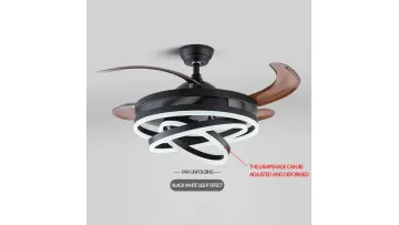 Modern 42 Inch Ceiling Fan with Dimming and Hidden Blades1