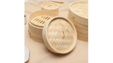 Natural Bamboo Steamer Basket Traditional Food Cooking Steaming Basket1