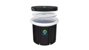70*80 CM free standing black PVC deep soaking sitting tub inflatable folding portable bathtub for adults1