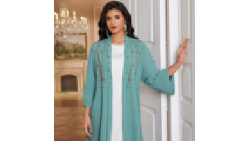 2024 the Latest Exclusive Custom Button Line Design New Fashion Senior Rich Open Abaya Women Muslim Clothing Luxury Open Abaya1