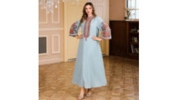 Middle Eastern Abaya Dress Embroidered Luxury Evening Dress Gown Abaya Women Muslim Dress Jalabiya Robe Ladies Kaftans1