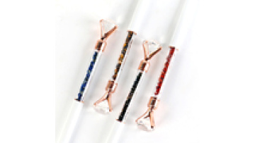 High Quality Healing Crystal Crafts Custom Mixed Material  Raw Stone Pen for Decoration1