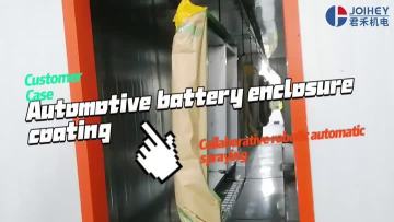 Automotive battery box spraying